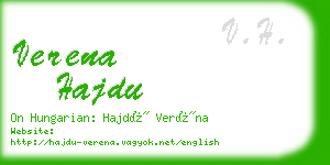 verena hajdu business card